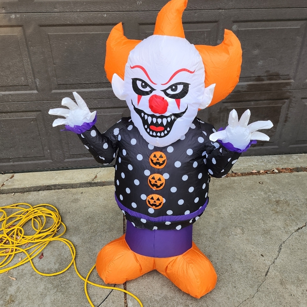Inflatable Clown Halloween Decorations Gemmy 4 Feet